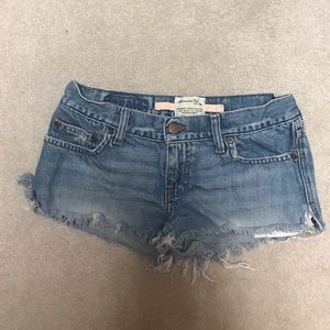 Abercrombie & Fitch distressed jean shorts